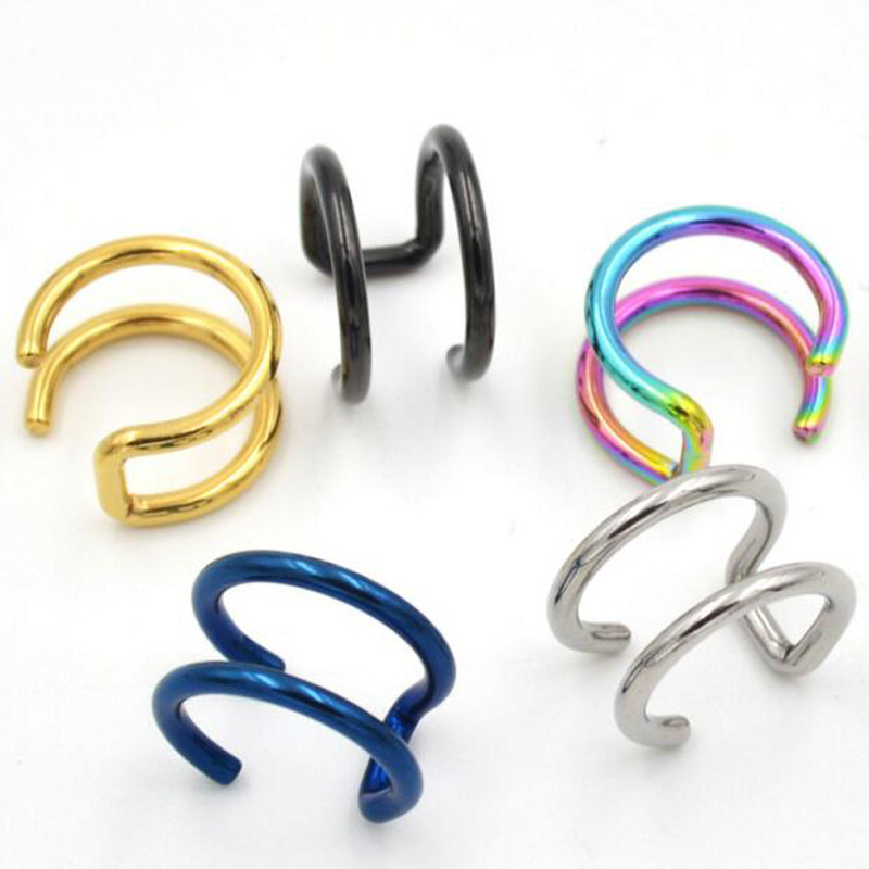 2Pcs 316L Stainless Steel Clip - Body Jewelry And Earrings บทวิจารณ์และราคา