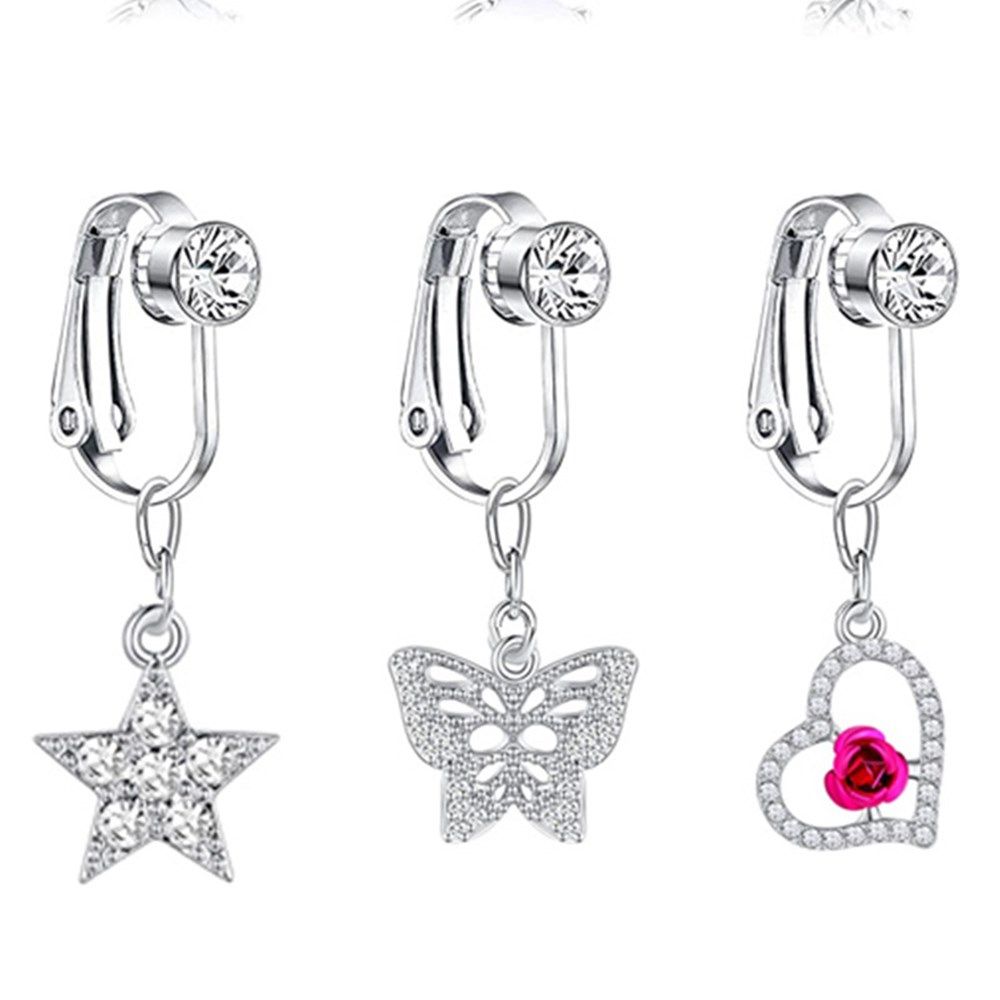 Accessories Clip On Earrings C - Body Jewelry And Earrings บทวิจารณ์และราคา