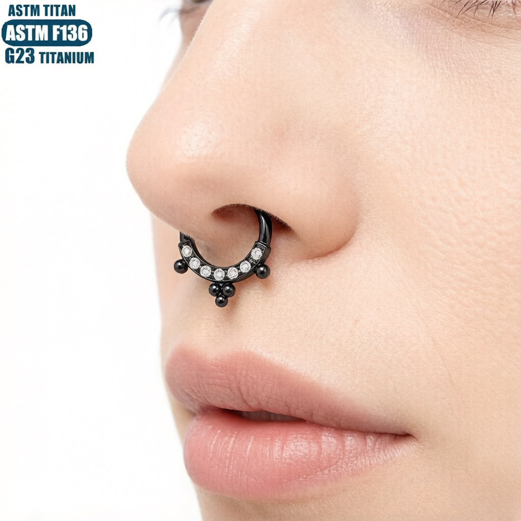 G23 Titanium Nose Ring Piercin - Body Jewelry For Sensitive Skin บทวิจารณ์และราคา
