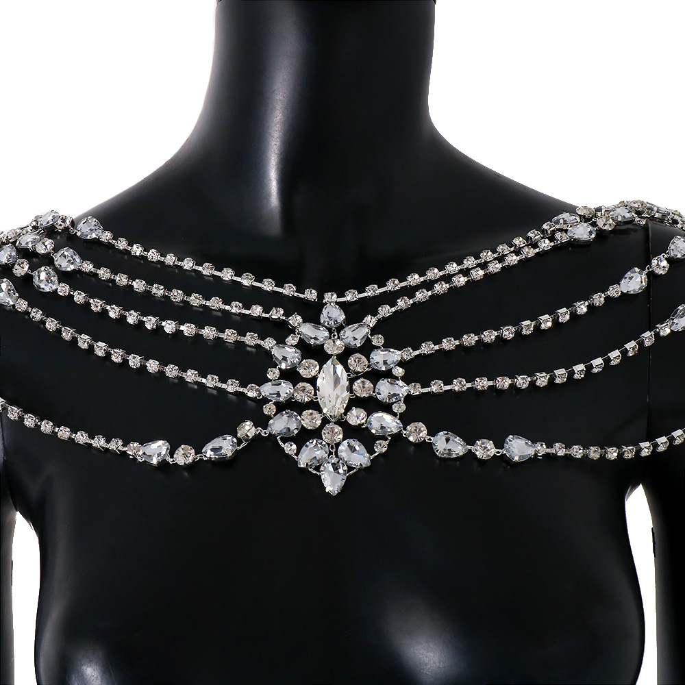 Boho Crystal Bridal Shoulder C - Body Jewelry Luxury บทวิจารณ์และราคา