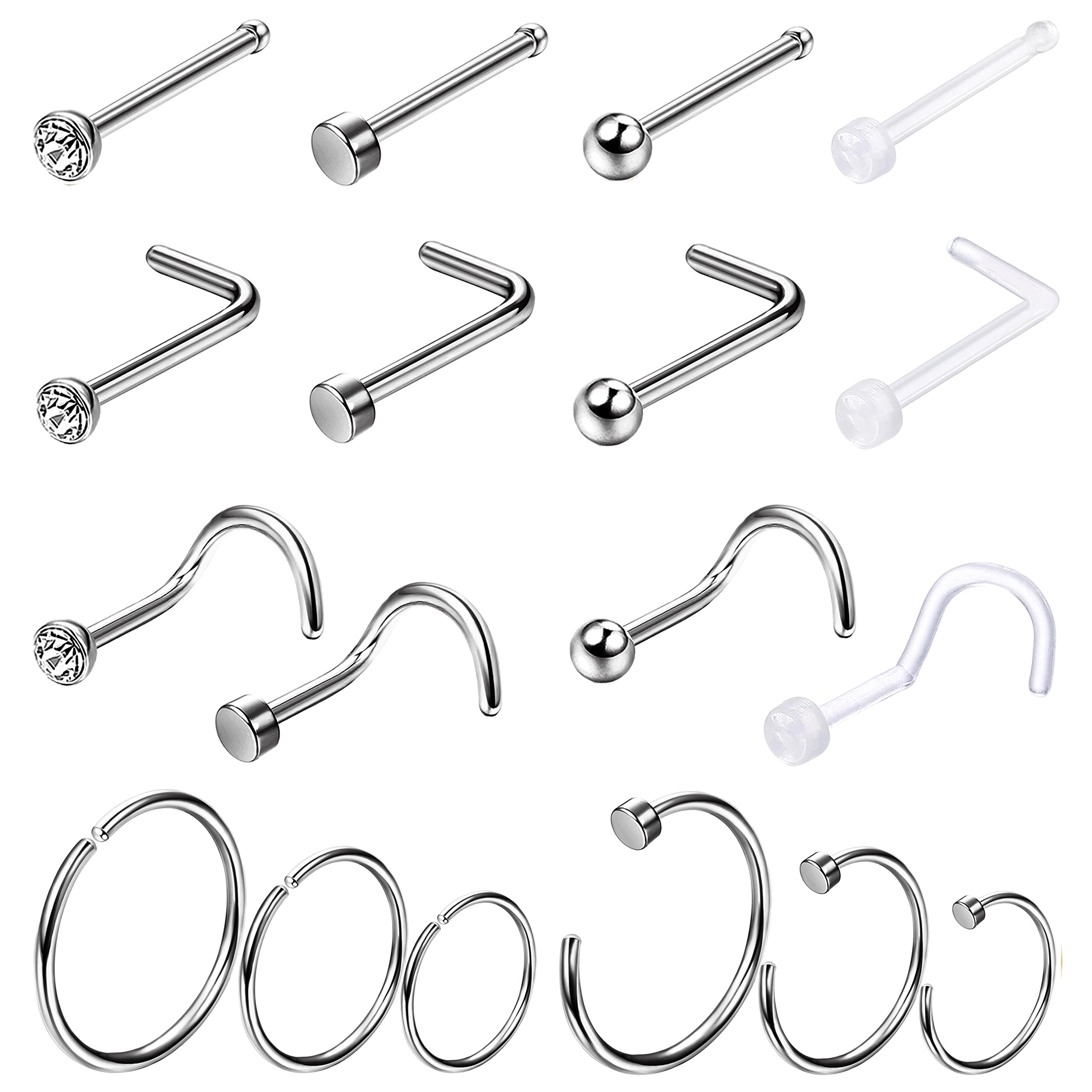 1PCS Hypoallergenic Nose Ring  - Body Jewelry For Sensitive Skin บทวิจารณ์และราคา