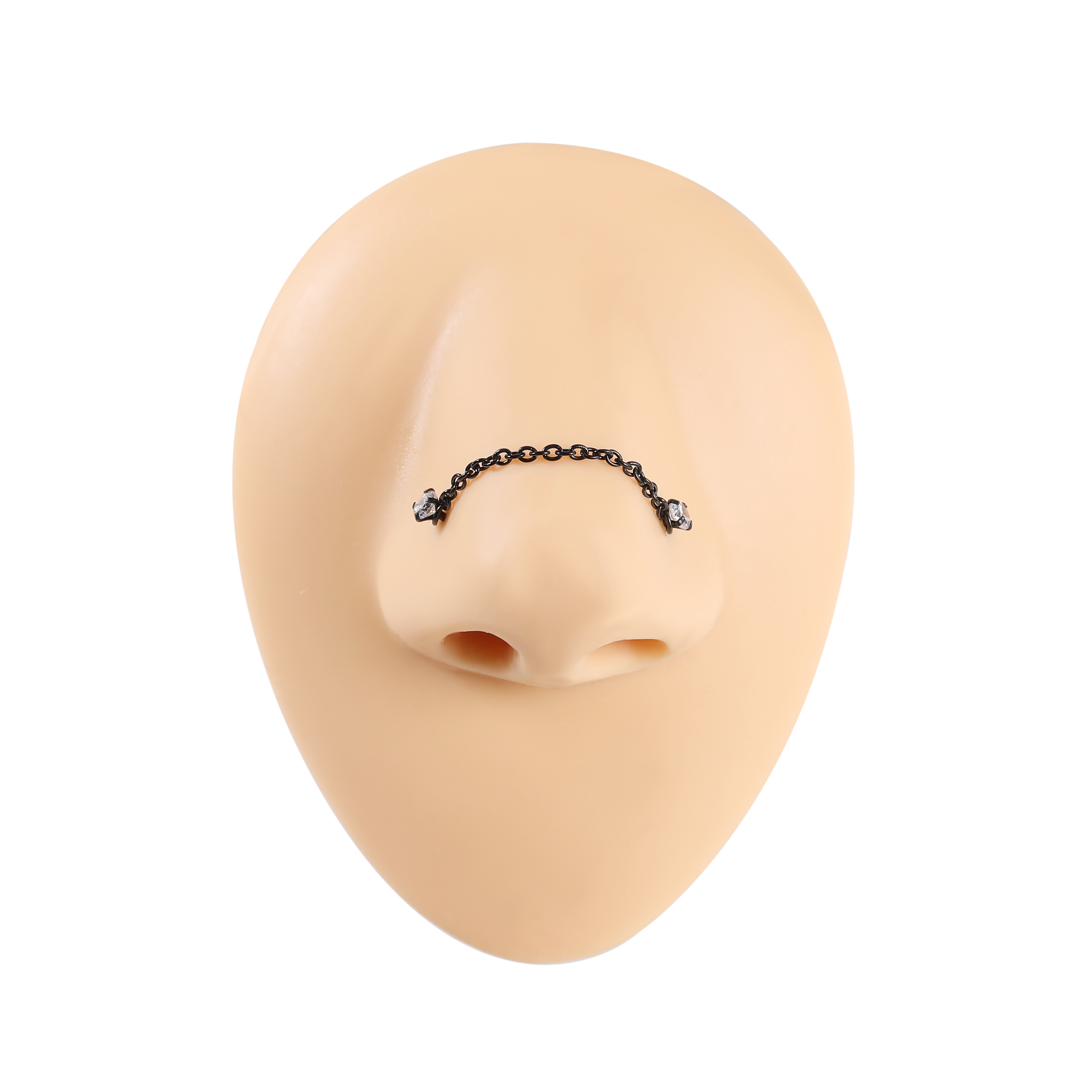 AOEDEJ 1PC Black Plate Nose Ch - Zs Body Jewelry บทวิจารณ์และราคา
