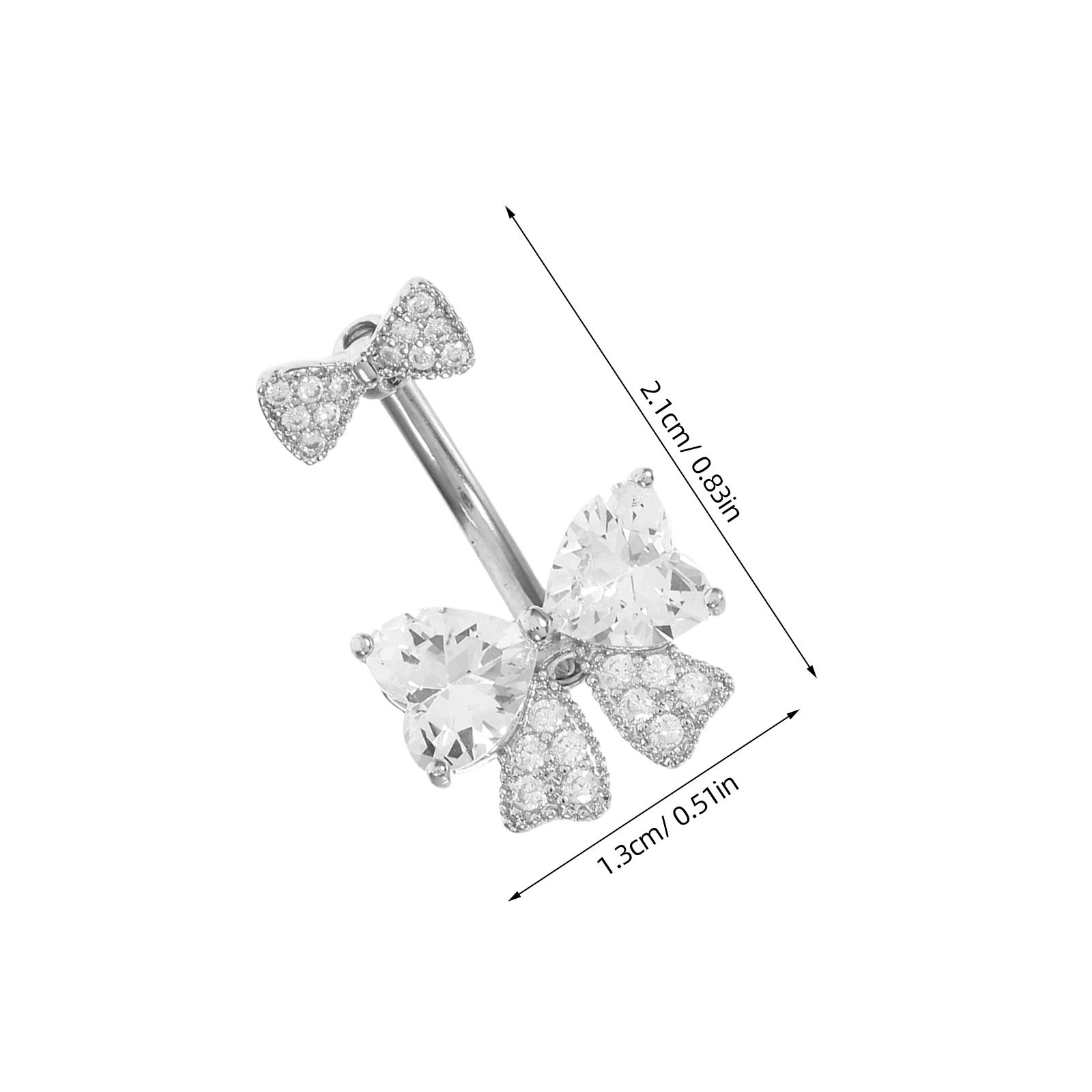 Bowknot Belly Button Ring Stai - Body Jewelry For Sensitive Skin บทวิจารณ์และราคา