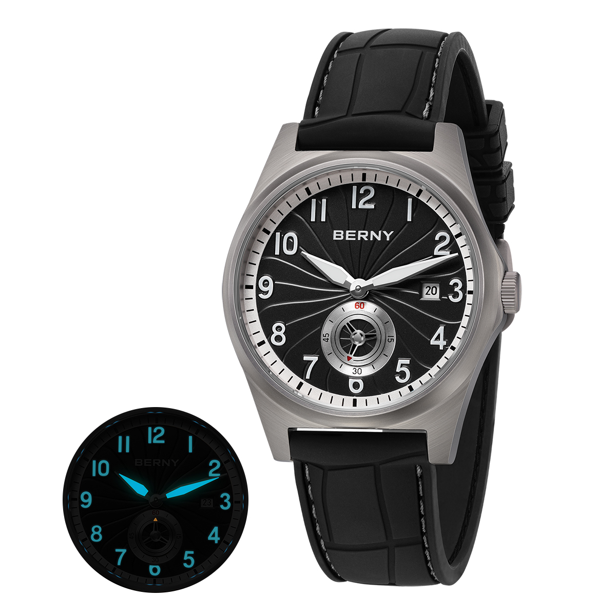 BERNY Men's Titanium Automatic - Body Jewelry Titanium บทวิจารณ์และราคา