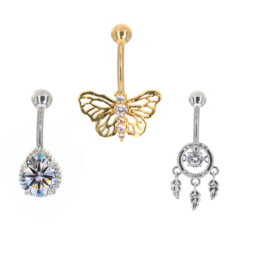 1Pc Butterfly Sexy Dangling Na - Body Jewelry Brands บทวิจารณ์และราคา