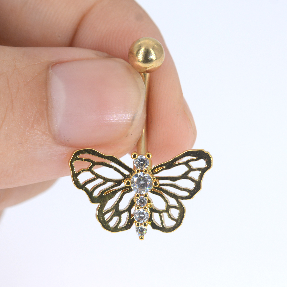 1Pc Butterfly Sexy Dangling Na - Body Jewelry Brands บทวิจารณ์และราคา