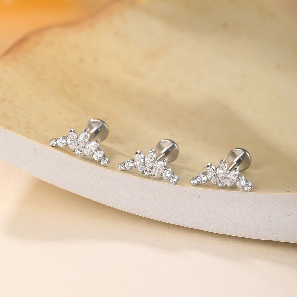1/5Pcs G23 Titanium Ear Labret - Zoor Body Jewelry บทวิจารณ์และราคา