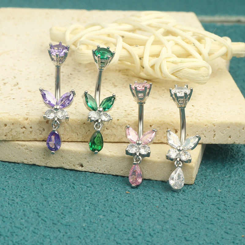 14G Dangle Butterfly Belly Rin - Body Jewelry Co บทวิจารณ์และราคา
