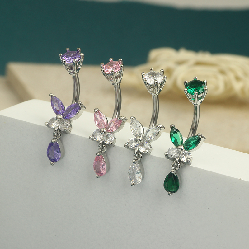 14G Dangle Butterfly Belly Rin - Body Jewelry Co บทวิจารณ์และราคา