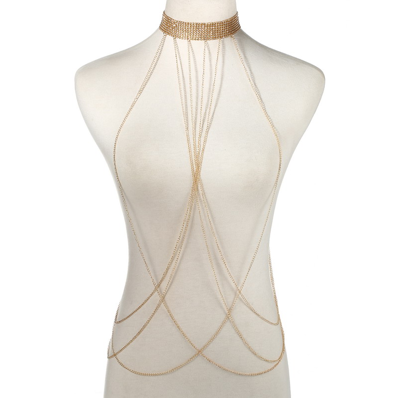 Gold Color Body Chain Women  R - Body Jewelry Luxury บทวิจารณ์และราคา