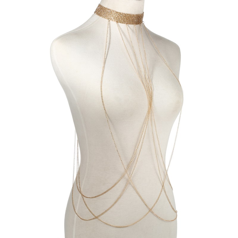 Gold Color Body Chain Women  R - Body Jewelry Luxury บทวิจารณ์และราคา