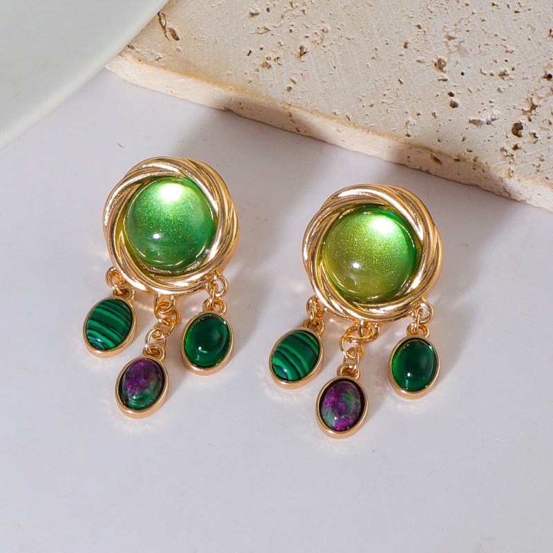 Colorful Glass Crystal Earring - Body Jewelry Brands บทวิจารณ์และราคา