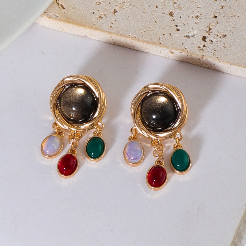 Colorful Glass Crystal Earring - Body Jewelry Brands บทวิจารณ์และราคา