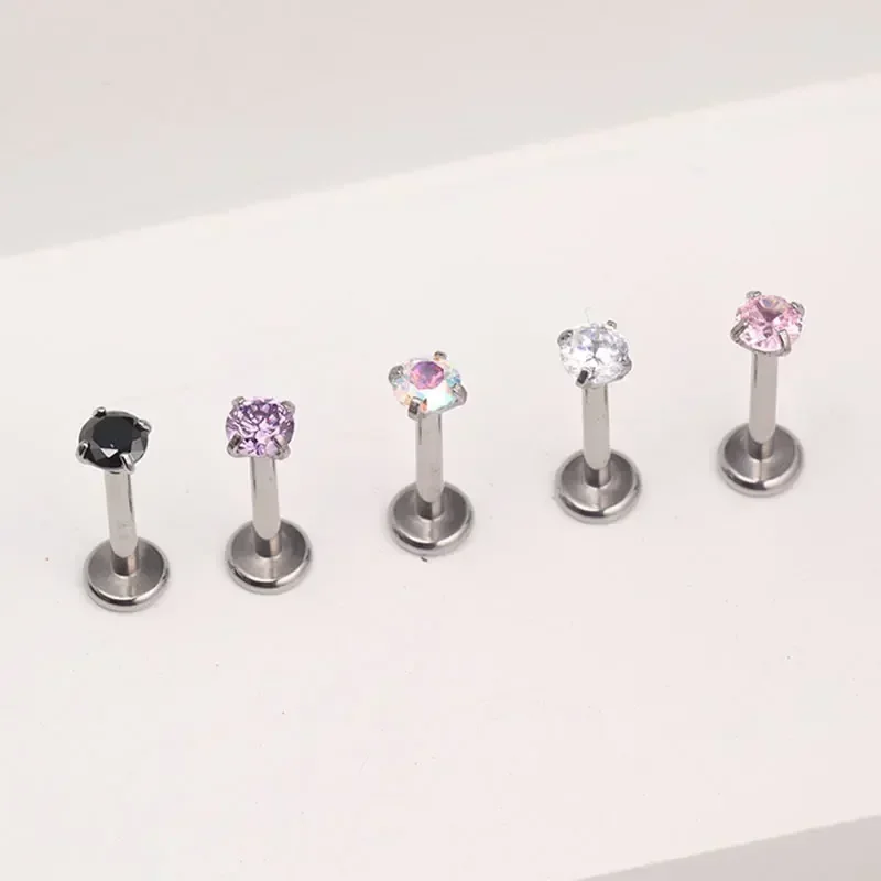 1Pcs G23 Titanium Piercing CZ  - Zoor Body Jewelry บทวิจารณ์และราคา