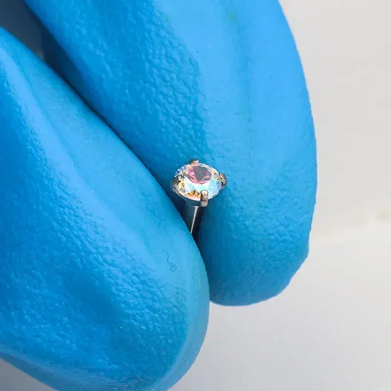 1Pcs G23 Titanium Piercing CZ  - Zoor Body Jewelry บทวิจารณ์และราคา