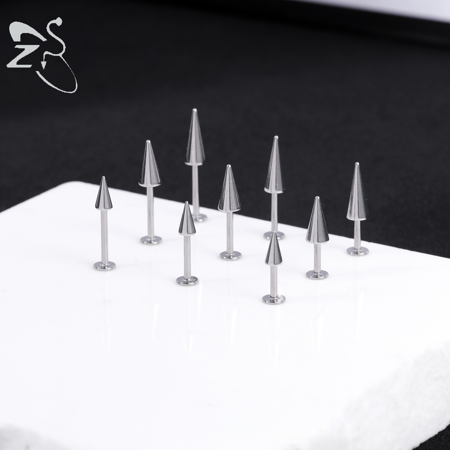 ZS 3pcs/lot 16g Cone Spike Lab - Zs Body Jewelry บทวิจารณ์และราคา