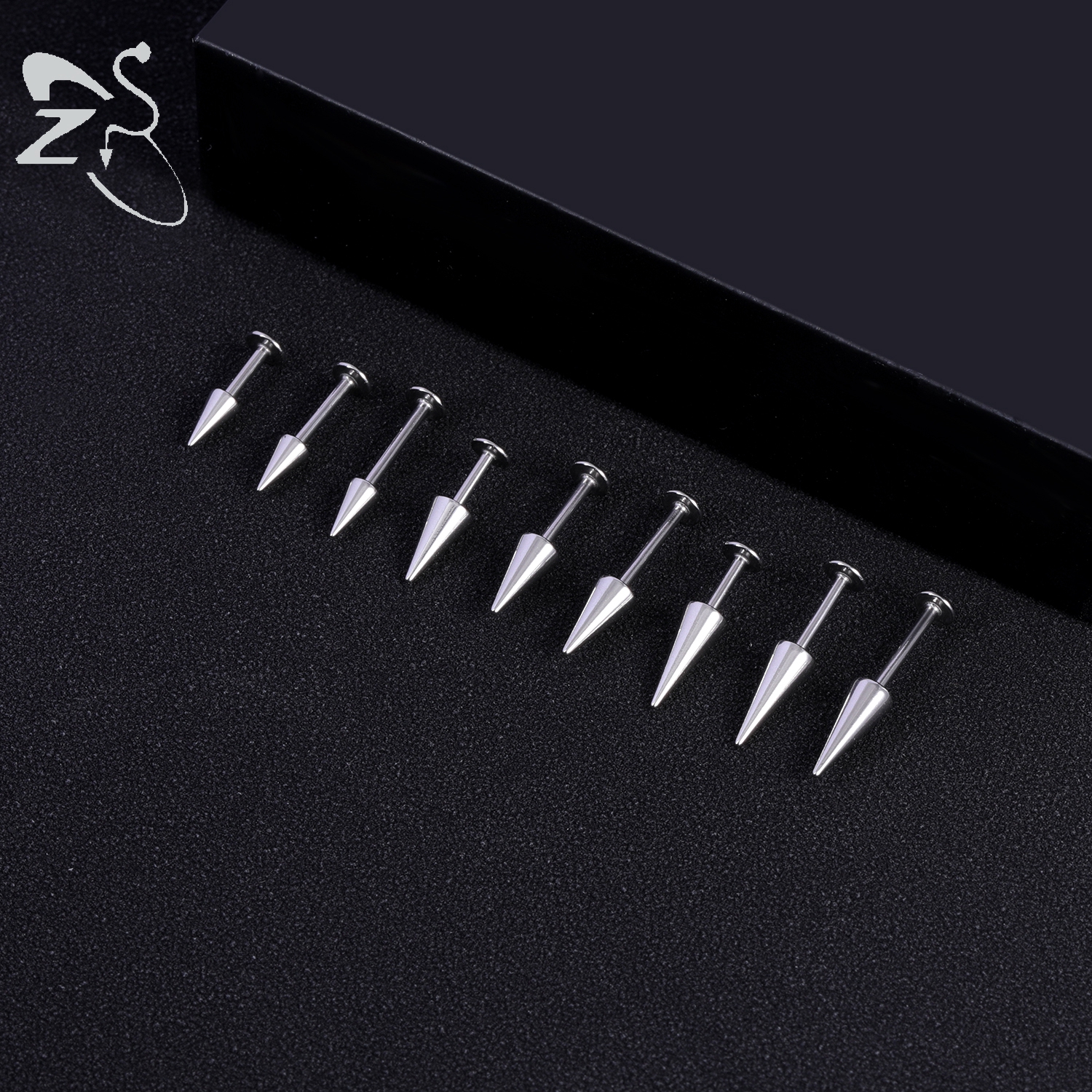 ZS 3pcs/lot 16g Cone Spike Lab - Zs Body Jewelry บทวิจารณ์และราคา