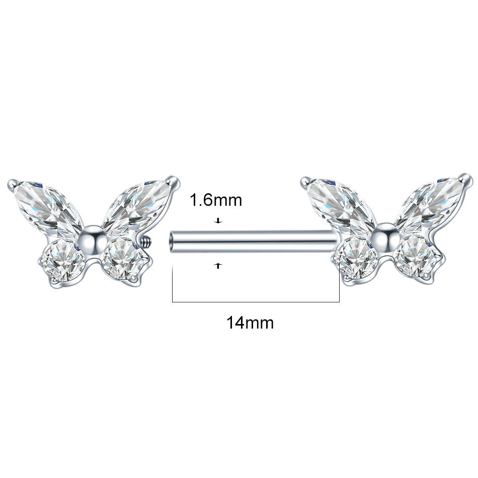 1Pc G23 Titanium Nipple Ring S - Zoor Body Jewelry บทวิจารณ์และราคา