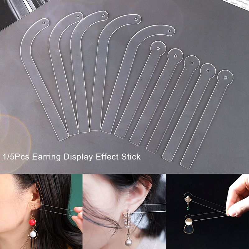 1/5Pcs Clear Acrylic Earring D - Body Jewelry Display บทวิจารณ์และราคา