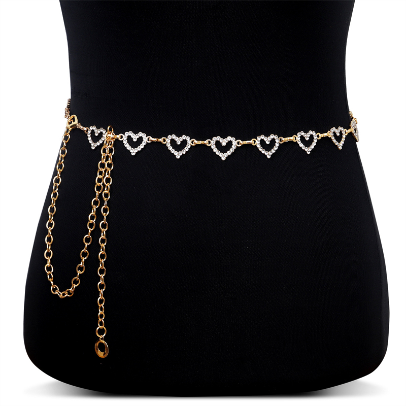 Fashion Rhinestone Heart Waist - Body Jewelry Ends บทวิจารณ์และราคา