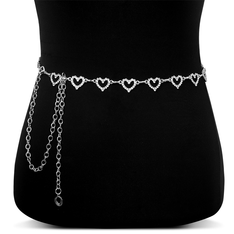 Fashion Rhinestone Heart Waist - Body Jewelry Ends บทวิจารณ์และราคา