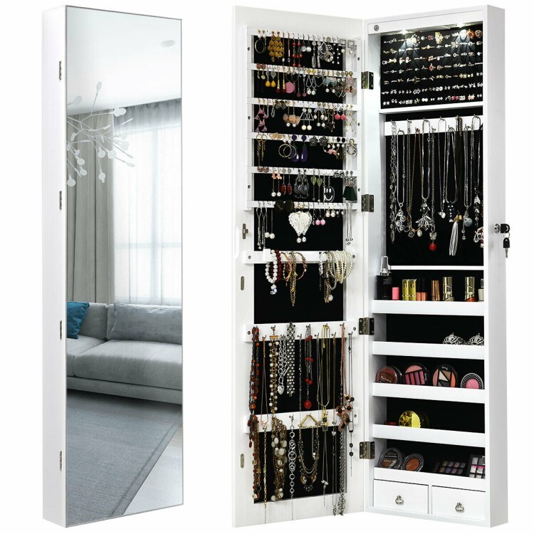 Jewelry Cabinet Lockable Armoi - Body Jewelry And Earrings บทวิจารณ์และราคา