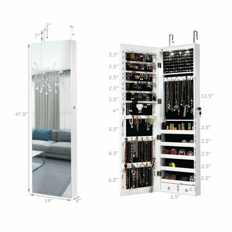 Jewelry Cabinet Lockable Armoi - Body Jewelry And Earrings บทวิจารณ์และราคา