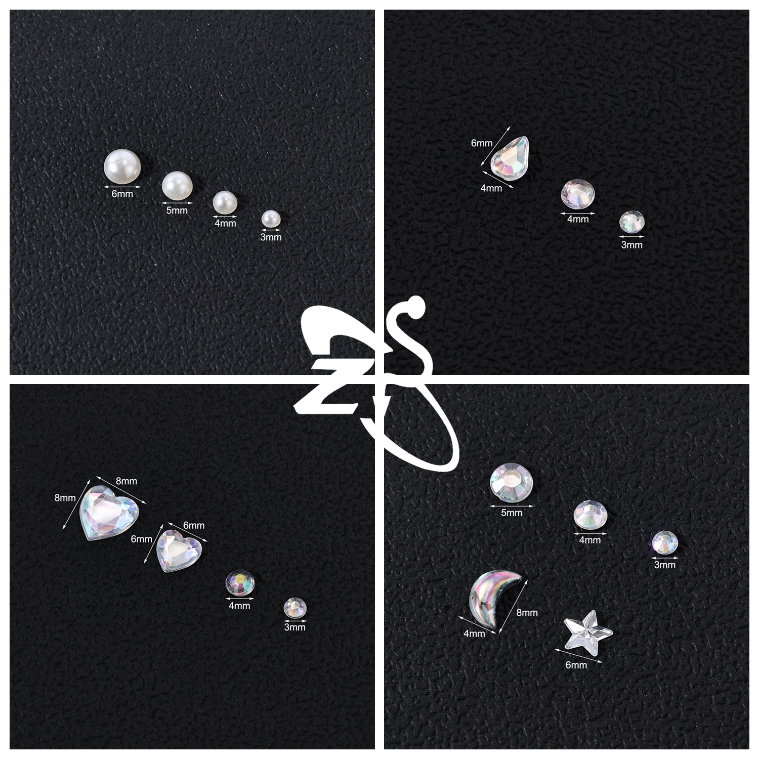 ZS 1 Set 3D Colorful Rhineston - Zs Body Jewelry บทวิจารณ์และราคา
