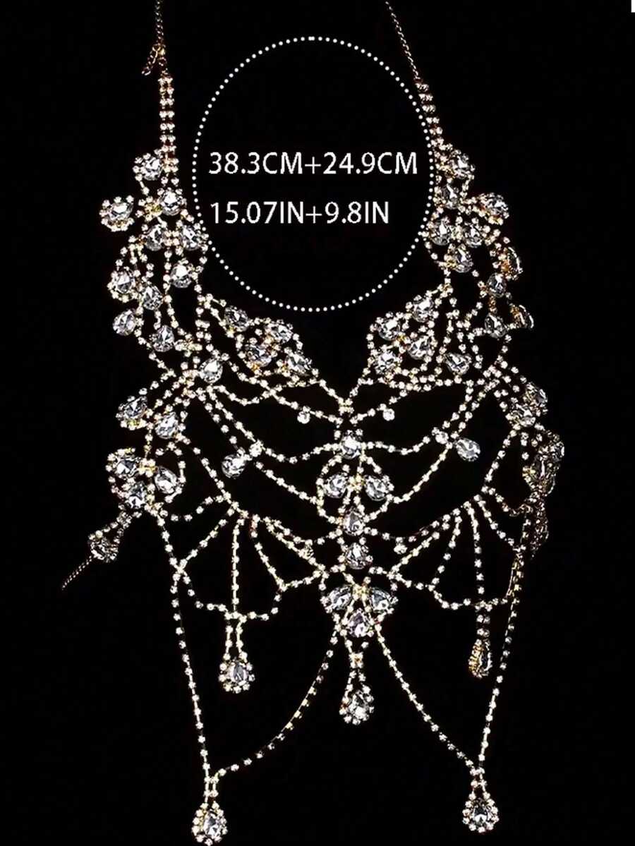 Rhinestone Body Chain Bra Neck - Body Chain Jewelry บทวิจารณ์และราคา