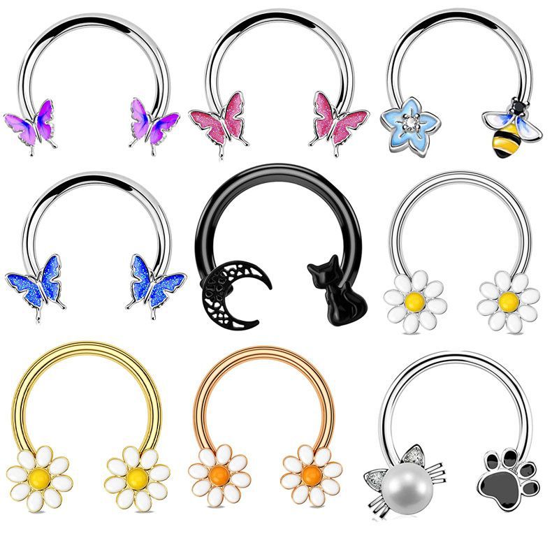 16G Septum Ring Daith Piercing - Body Jewelry And Earrings บทวิจารณ์และราคา