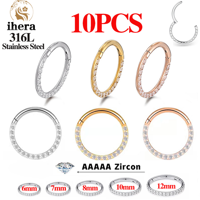 1/10PCS Stainless Steel Nose R - Body Jewelry And Earrings บทวิจารณ์และราคา
