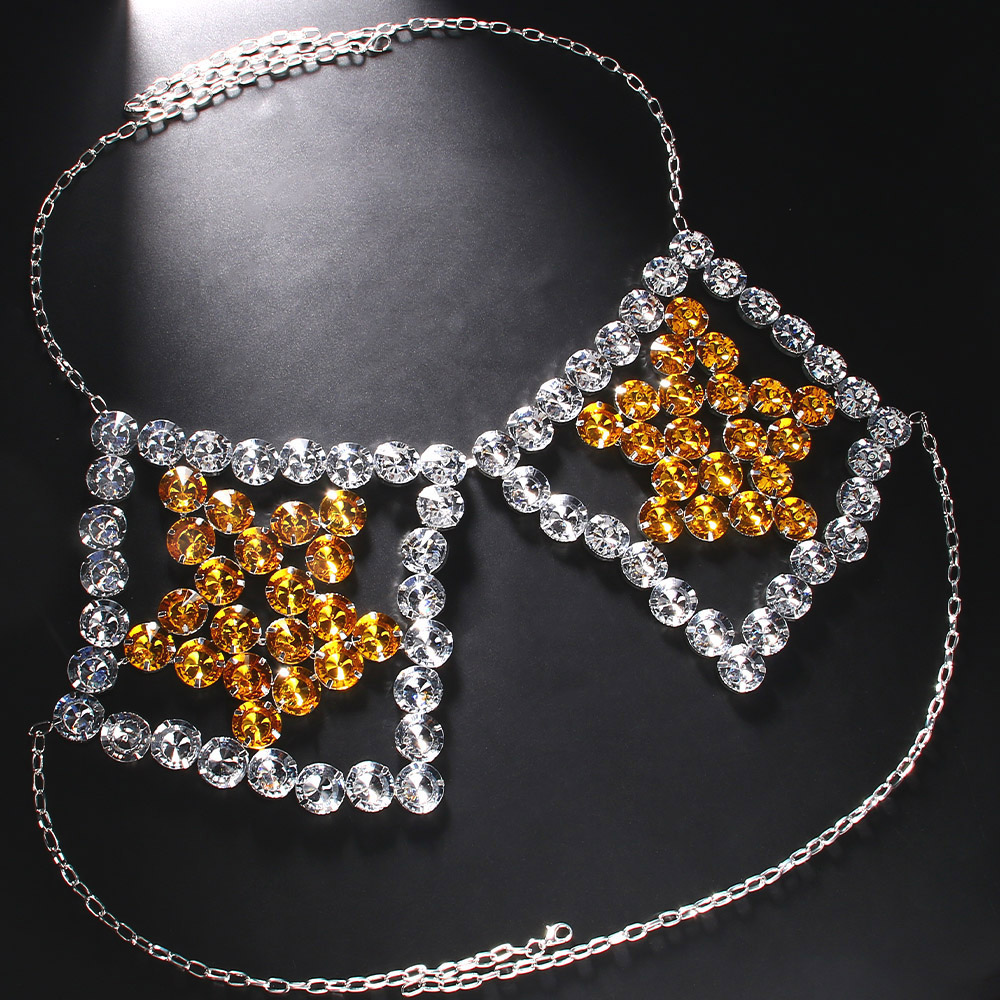 Sexy Yellow Pentagram Chest Ch - Yellow Body Jewelry บทวิจารณ์และราคา