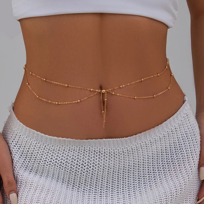 KunJoe Multilayer Gold Color T - Body Jewelry Gold บทวิจารณ์และราคา