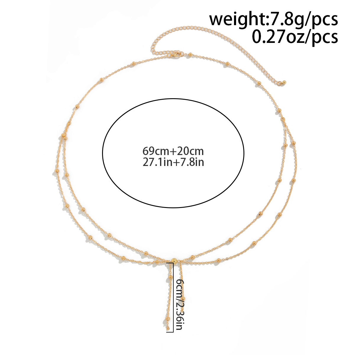 KunJoe Multilayer Gold Color T - Body Jewelry Gold บทวิจารณ์และราคา