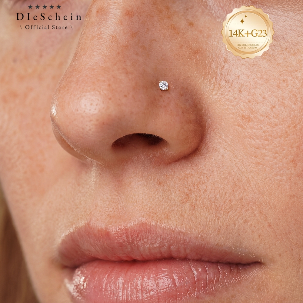 DIeSchein 14K Solid Gold Minim - Yellow Body Jewelry บทวิจารณ์และราคา