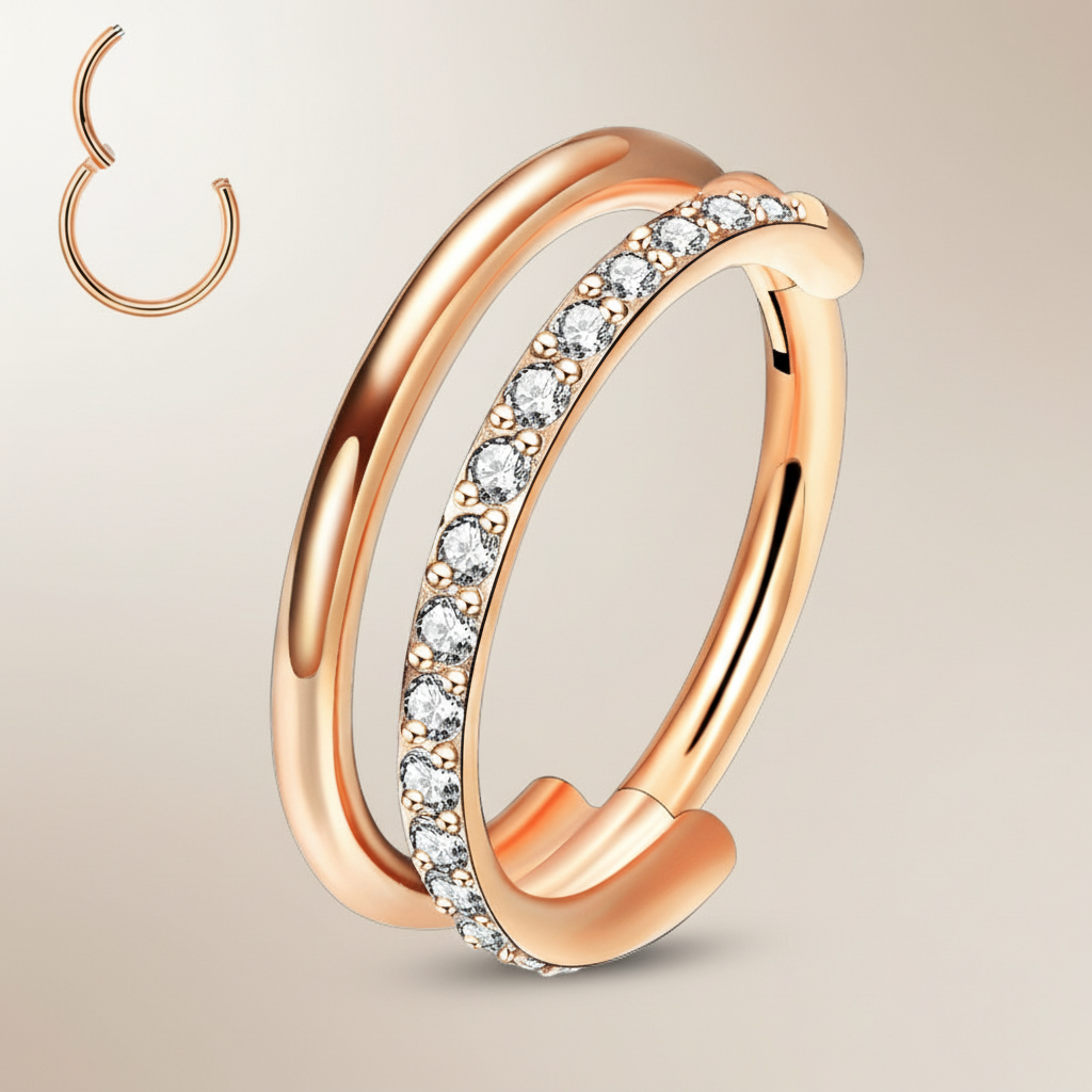 G23 Titanium Nose Ring With Zi - Body Jewelry For Sensitive Skin บทวิจารณ์และราคา