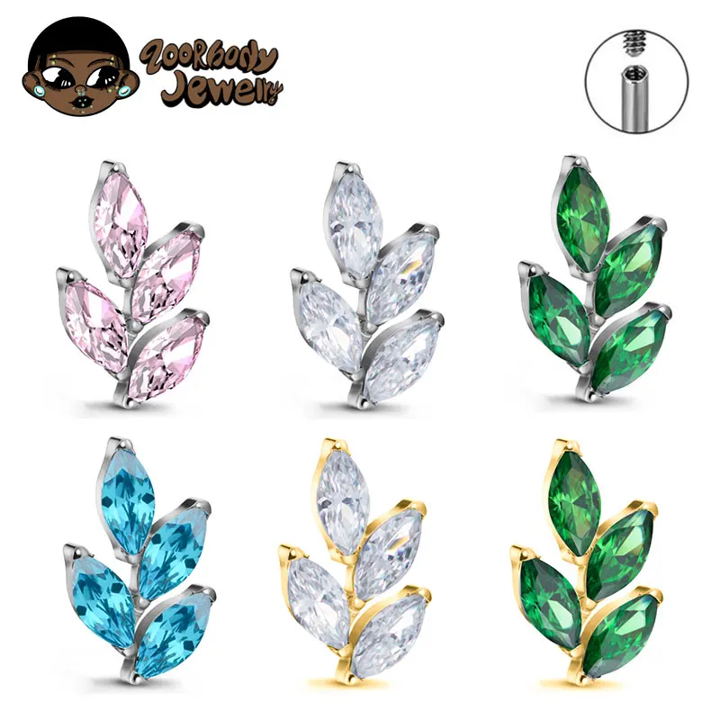 G23 Titanium Gem CZ Ear Conch  - Zoor Body Jewelry บทวิจารณ์และราคา