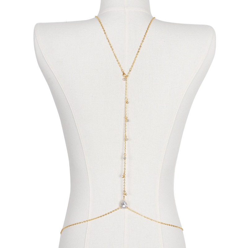 Bride Backless Rhinestone Wate - Body Jewelry Luxury บทวิจารณ์และราคา