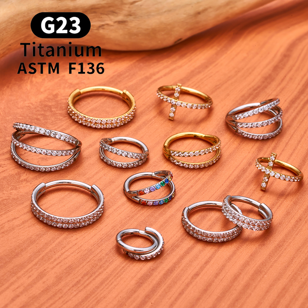 ASTM F136 Titanium Hinged Segm - Zoor Body Jewelry บทวิจารณ์และราคา