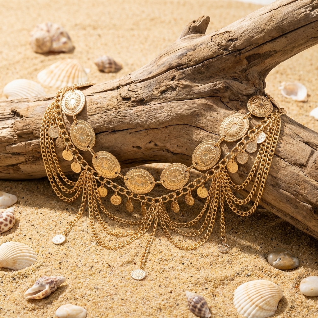 Gold Color Bohemian Portrait C - Body Jewelry Gold บทวิจารณ์และราคา