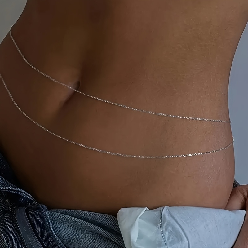 1Double-layer gold metal waist - Body Chain Jewelry บทวิจารณ์และราคา