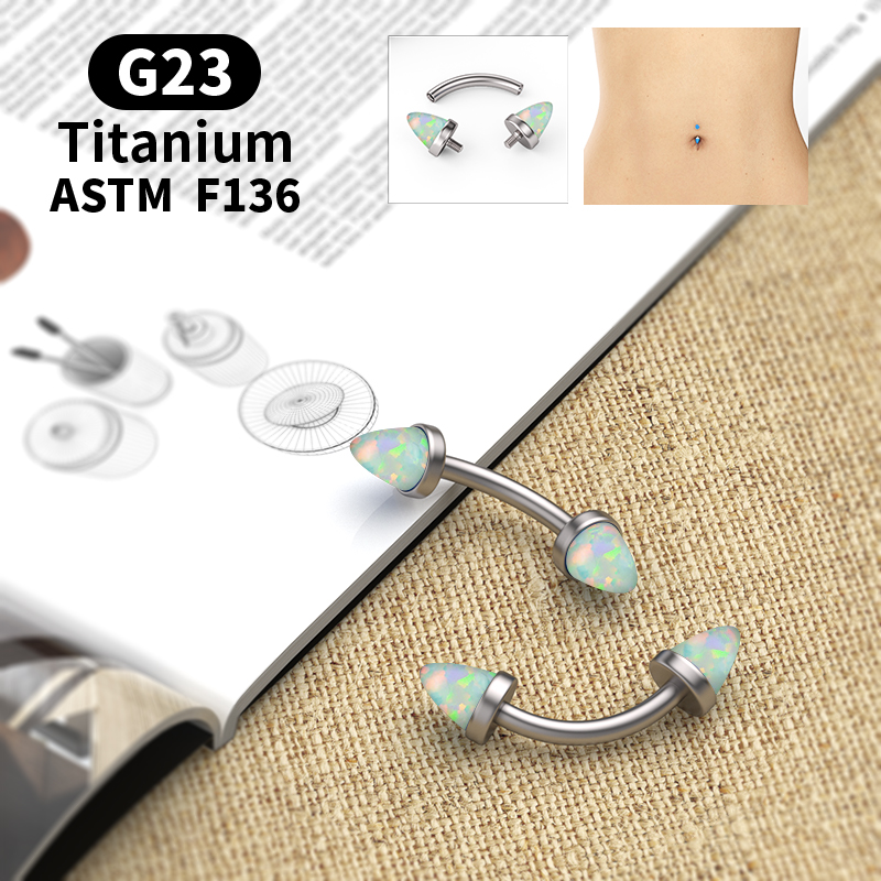 G23 Titanium Exquisite Opal Be - Zoor Body Jewelry บทวิจารณ์และราคา