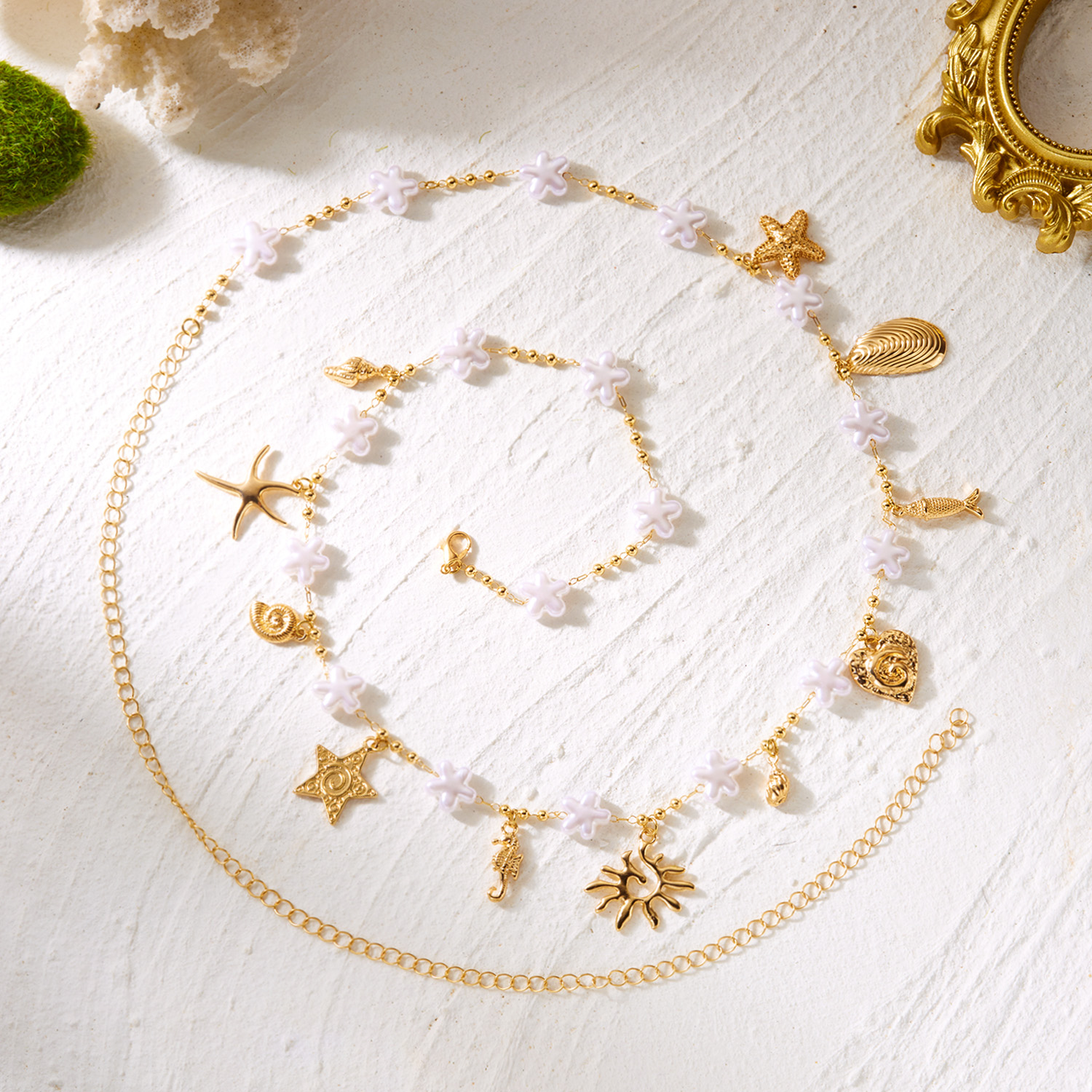 Bohemian Shell Conch Starfish  - Body Jewelry Ends บทวิจารณ์และราคา