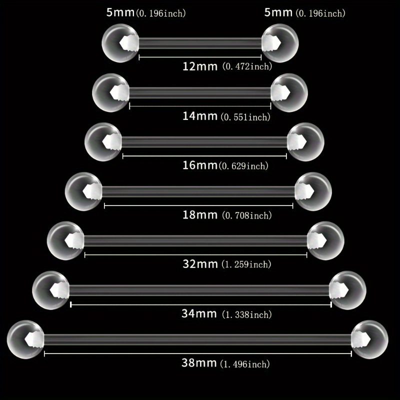 JKC Store 10pcs Acrylic Barbel - Body Jewelry Store บทวิจารณ์และราคา