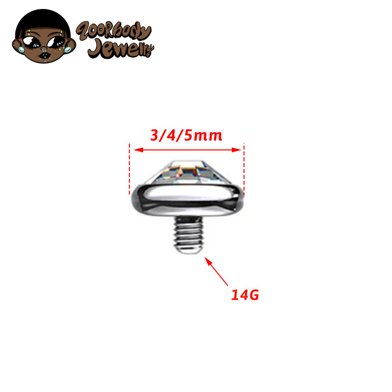 1PCS ASTM F136 Titanium Bezel  - Zoor Body Jewelry บทวิจารณ์และราคา