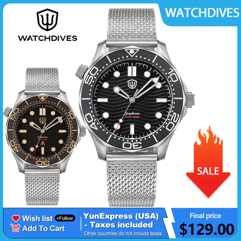 Watchdives 42mm Titanium Dive  - Body Jewelry Titanium บทวิจารณ์และราคา