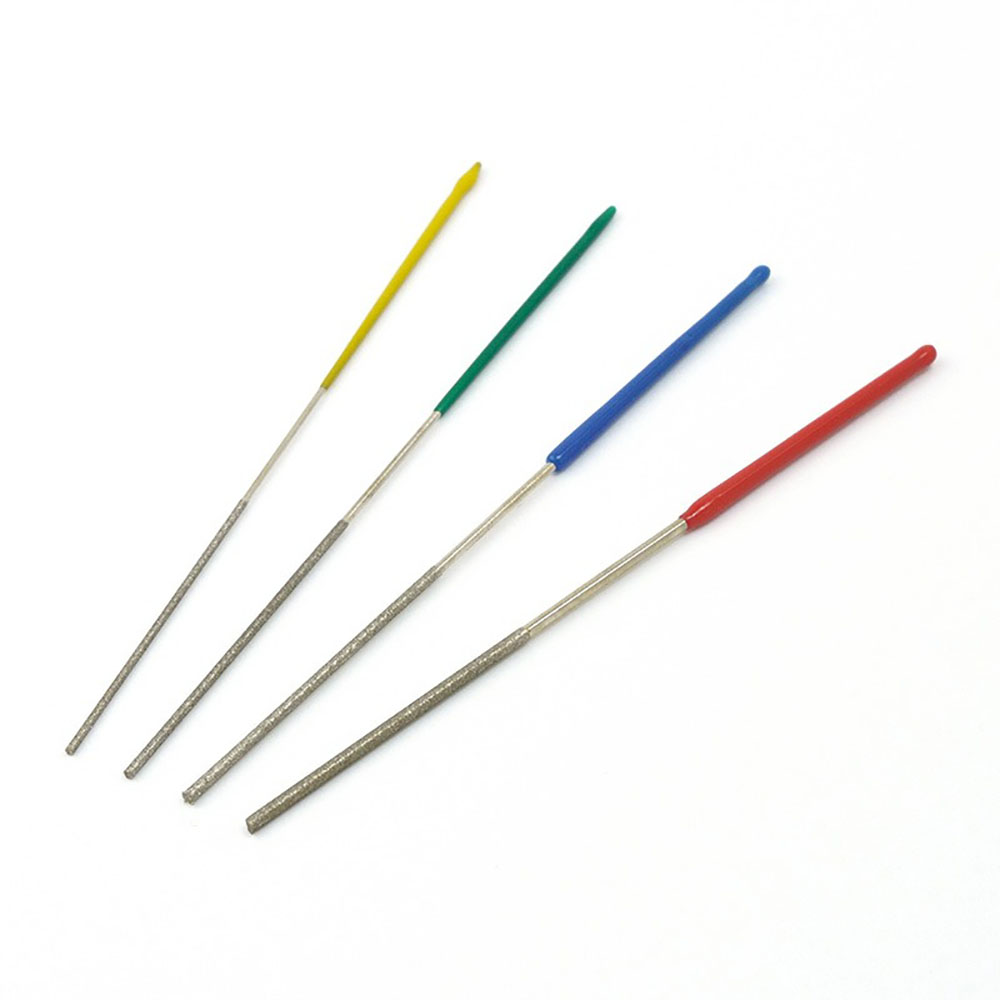 TLD-4 4Pcs Round Diamond File  - Yellow Body Jewelry บทวิจารณ์และราคา