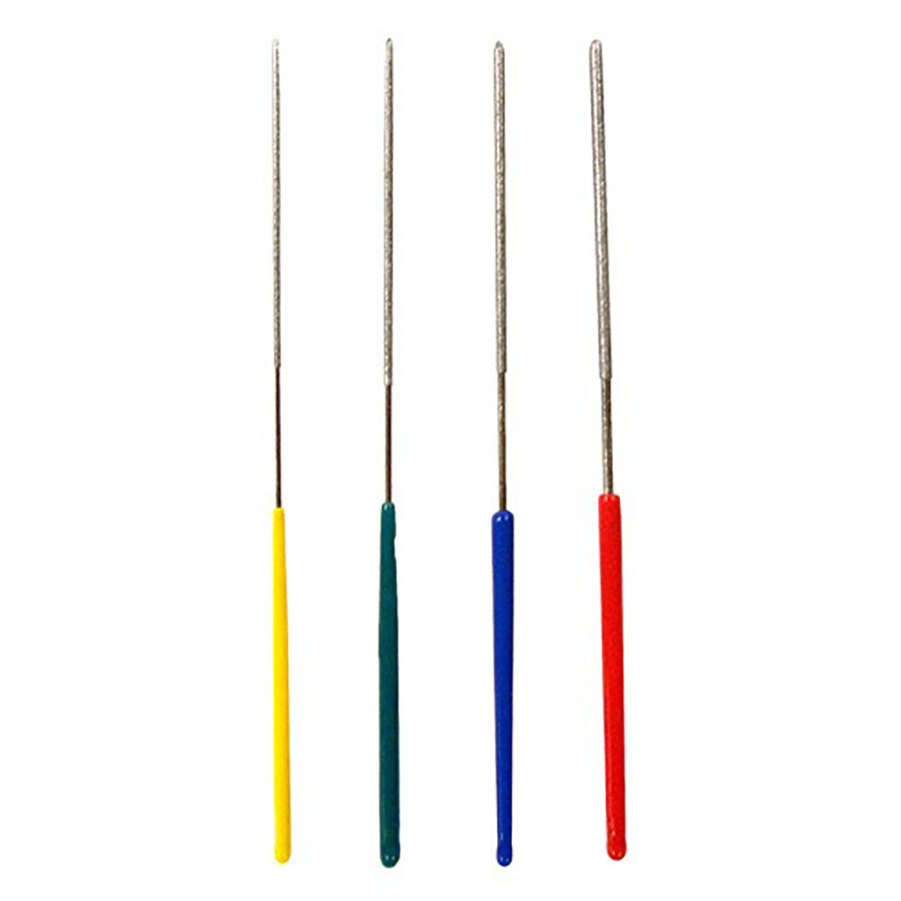 TLD-4 4Pcs Round Diamond File  - Yellow Body Jewelry บทวิจารณ์และราคา