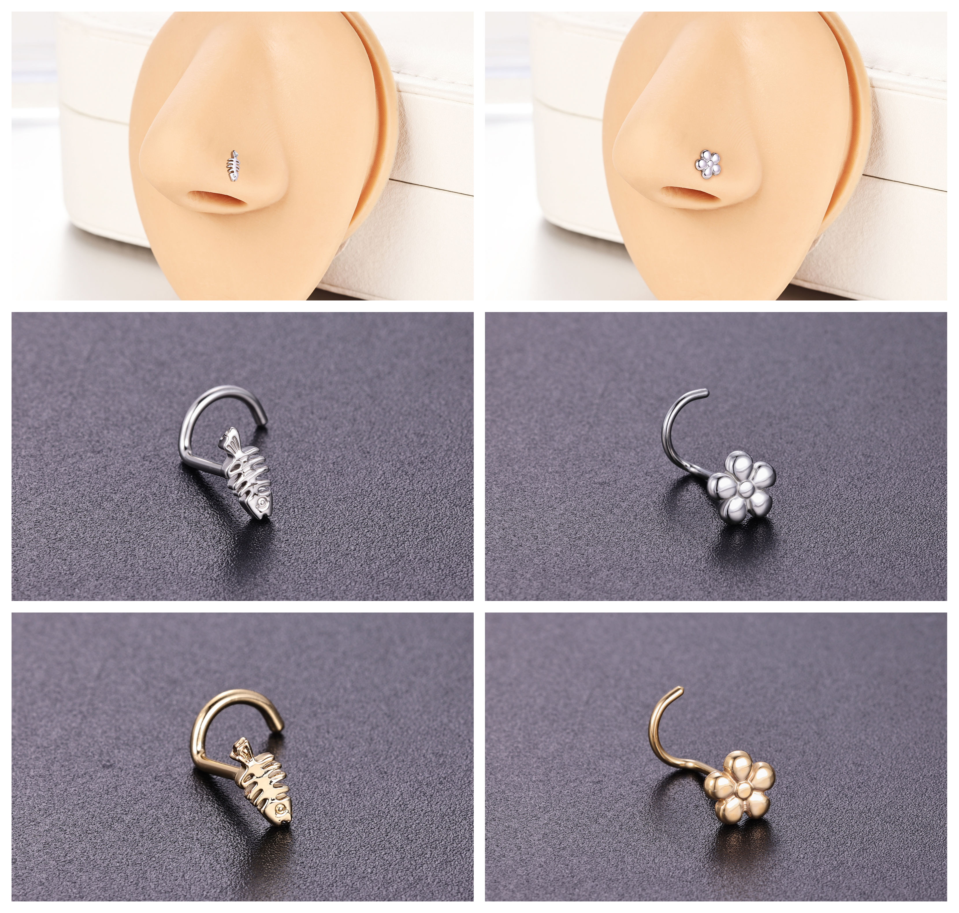 ZS 1PC Gold Color 316L Stainle - Zs Body Jewelry บทวิจารณ์และราคา