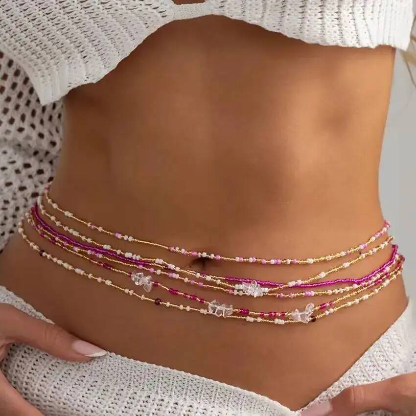 SHIXIN 6Pcs/Set Boho Colorful  - Body Jewelry Ends บทวิจารณ์และราคา